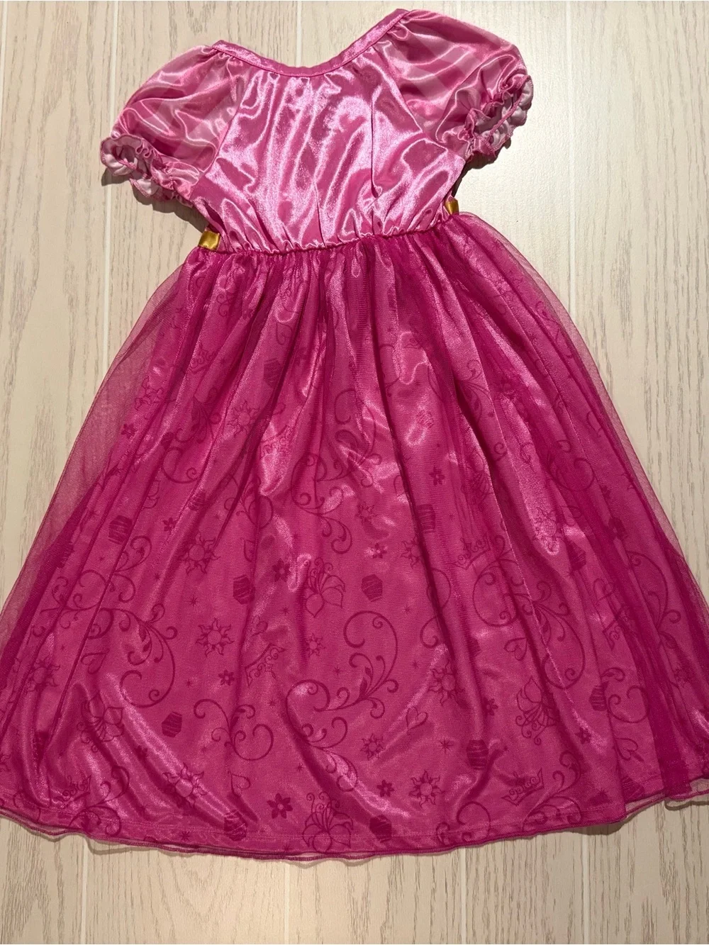 Disney Princess Rapunzel Pink Tulle Nightgown Girls Size 4/5 - Picture 7 of 8